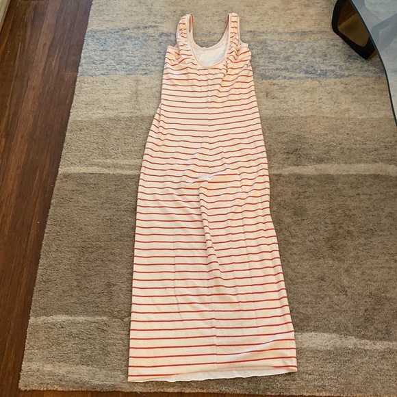 White and red striped maxi tank dress medium - Picture 3 of 5